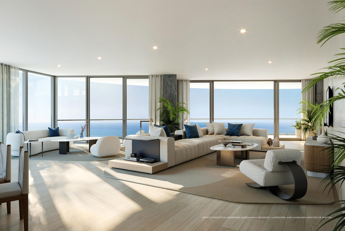 Sala de estar com vista deslumbrante
