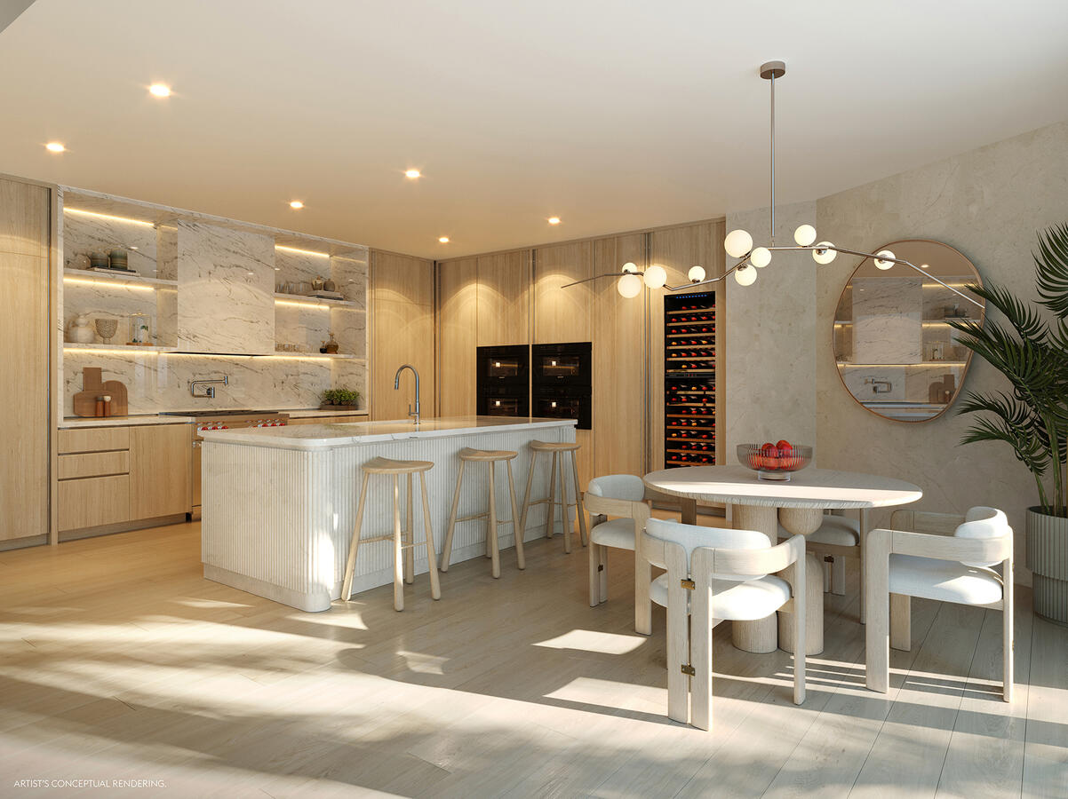 Cozinha e área de café da manhã