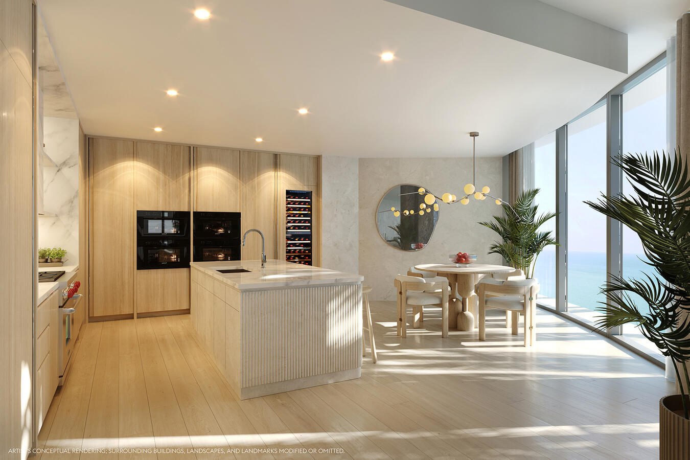 Cozinha e área de café da manhã